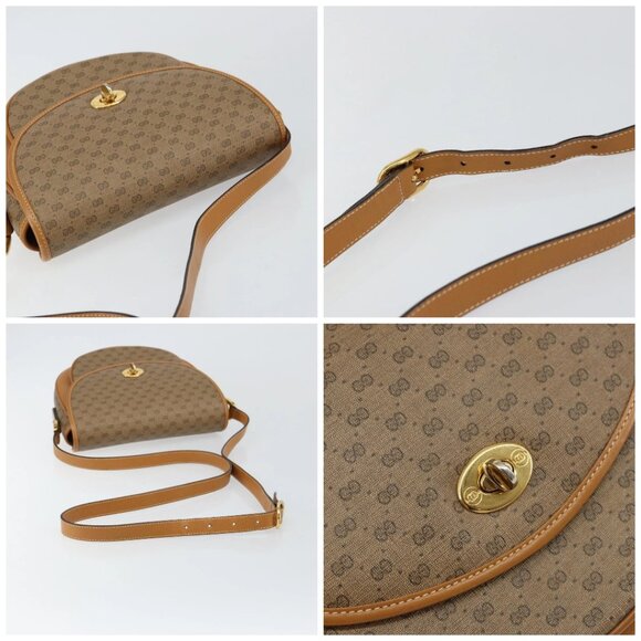 GUCCI Micro GG Supreme Shoulder Bag PVC Beige Gold 001 084 0259 Auth 145987 - Picture 16 of 16
